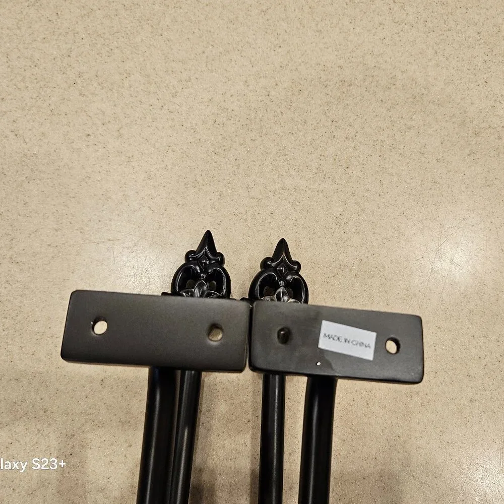 RARE NEW PAIR FRONTGATE FLOURISH OUTDOOR ALL WEATHER ORB CURTAIN ROD TIEBACKS
